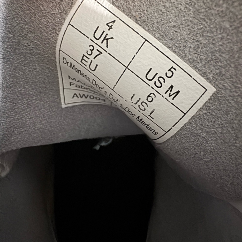 Dr. Martens White Boots with Black Soles - Picture 10 of 10